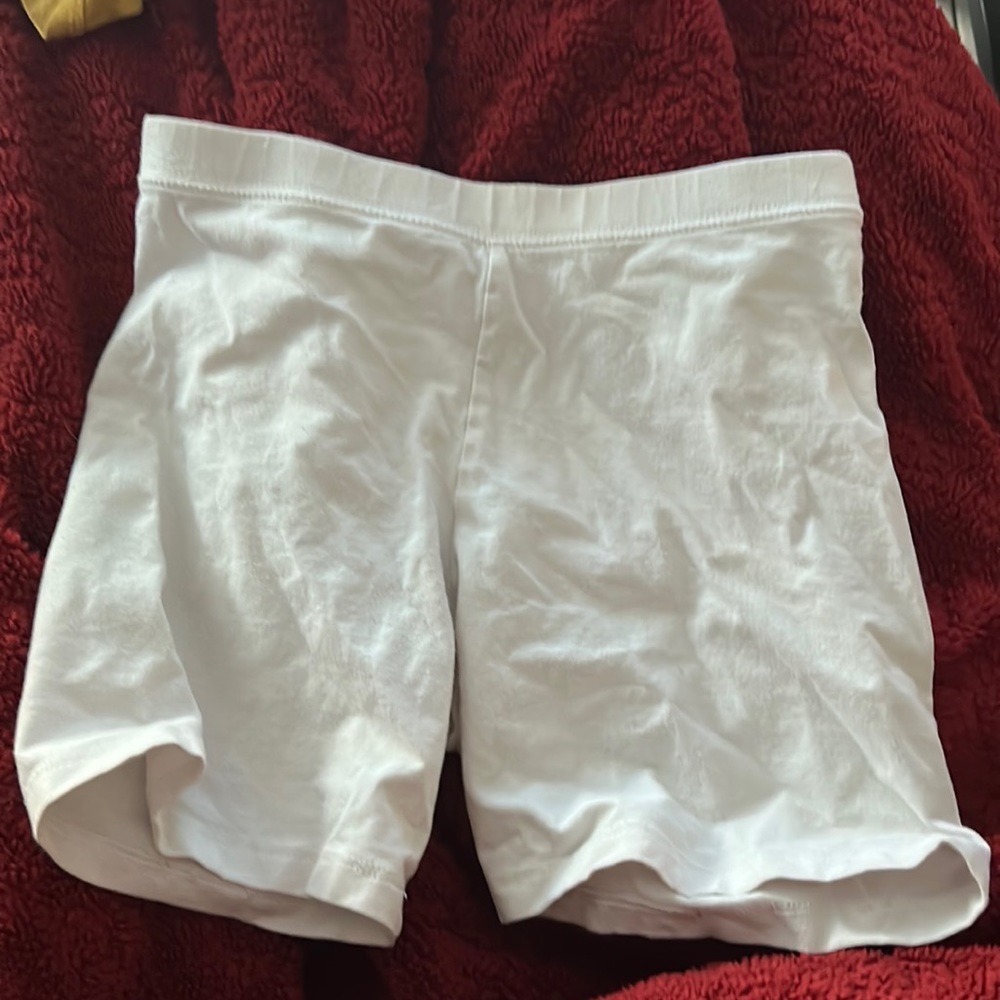 Girls Cart Wheel Shorts - White - size 10-12